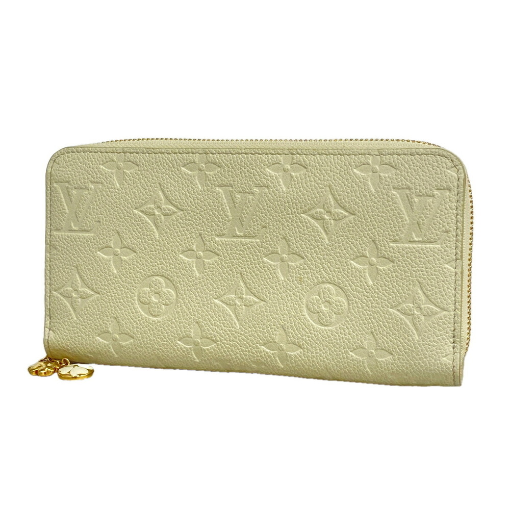 Louis Vuitton Monogram Empreinte Zippy Wallet M27763 Jade Green Women's Long